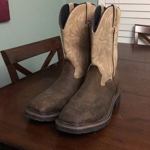 Waterproof steel toe work boots